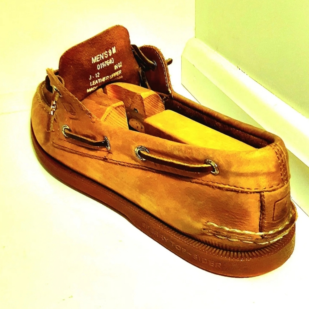 SPERRY TOP-SIDER A/O 2-Eye Brown Sz 9 M Men Low-Top Leather Boat Shoes